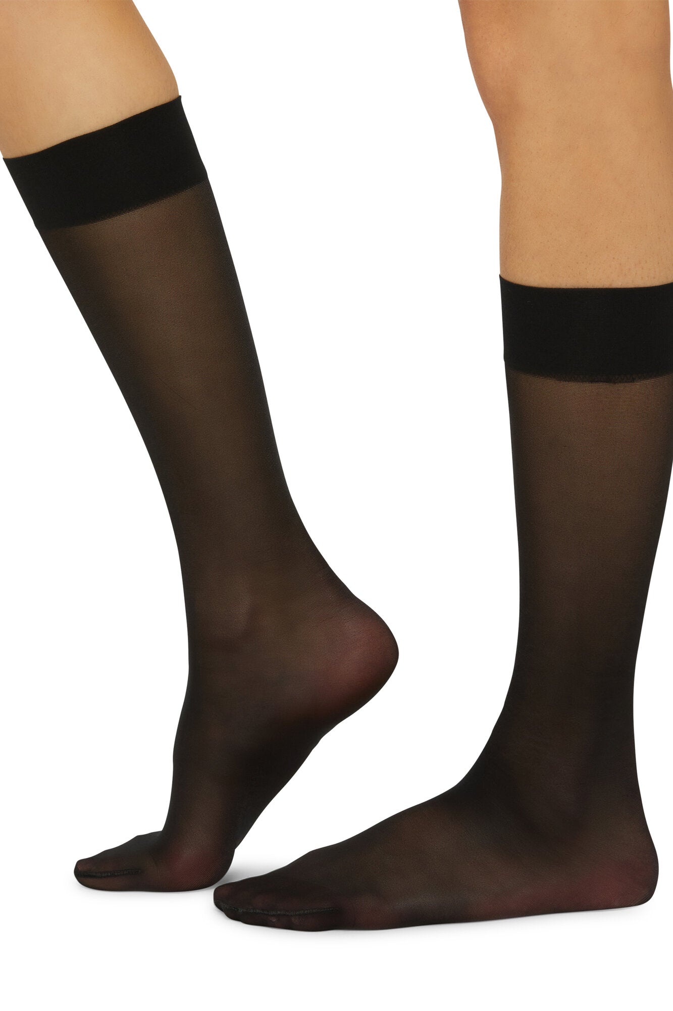 Satin Touch 20 knæstrømper - sort